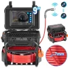 VEVOR Sewer Camera, 98 ft/30m, Self-Leveling Drain Inspection Camera with 4.3" 1080P HD Screen, IP68 Waterproof Snake Plumbing Camera with Lights - 12 LEDs & 16GB Card for Sewer Line Duct Pipe