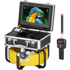 VEVOR Sewer Camera with 512Hz Locator, 98 ft/30 m, Self-Leveling Drain Inspection Camera with 9