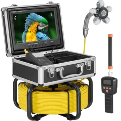 VEVOR Sewer Camera with 512Hz Locator, 98 ft/30 m, Self-Leveling Drain Inspection Camera with 9