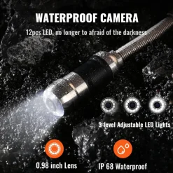 VEVOR Sewer Camera with 512Hz Locator,100 ft/30 m, 7