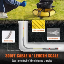 VEVOR Sewer Camera with 512Hz Locator,300 ft/91.5 m, 9