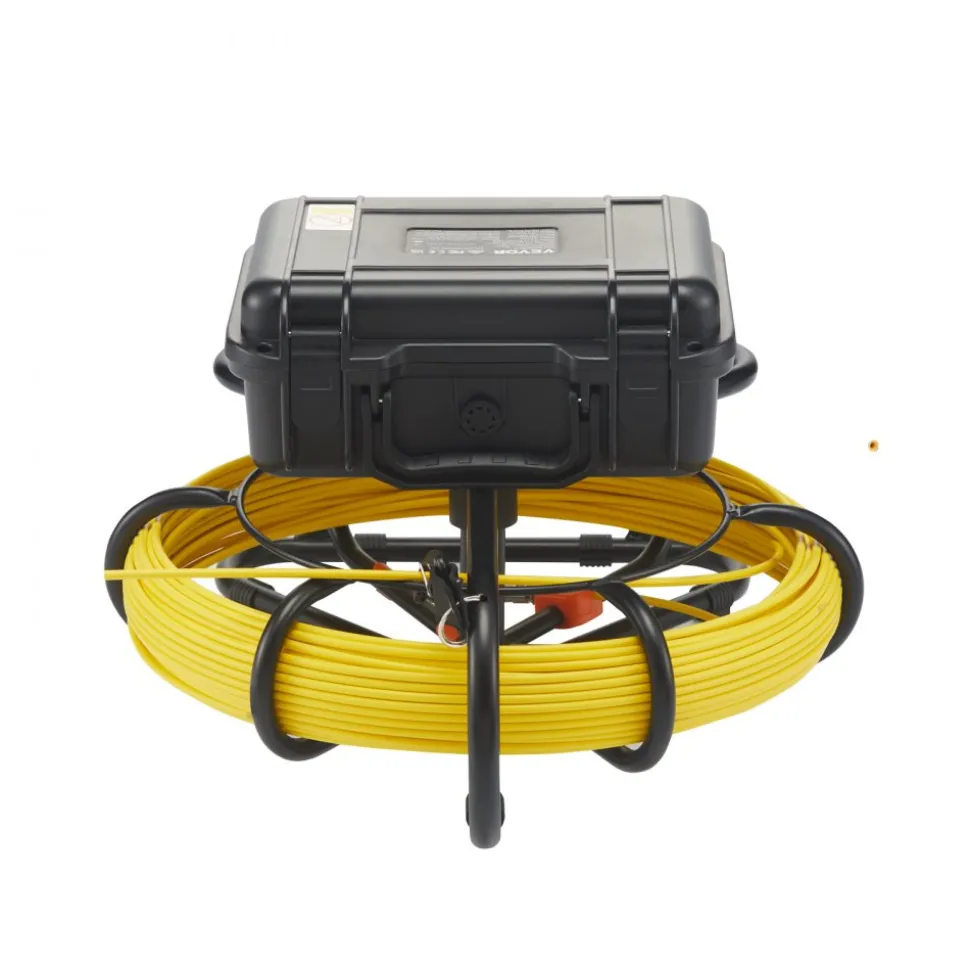 VEVOR Sewer Camera with 512Hz Locator, 164 ft/50 m, 9" Pipeline Inspection Camera with DVR Function, IP68 Camera with 12 Adjustable LEDs, A 16 GB SD Card for Sewer Line, Home, Duct Drain Pipe Plumbing