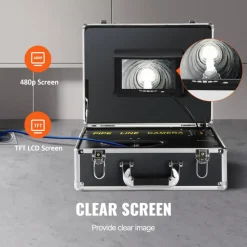 VEVOR Sewer Camera with 512Hz Locator, 131 ft/40 m, 7
