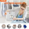 VEVOR Sewing Machine, Portable Sewing Machine for Beginners with 38 Built-in Stitches & Reverse Sewing, Dual Speed Sewing Machine with Extension Table Foot Pedal, Accessory Kit Family Home Travel