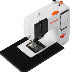 VEVOR Sewing Machine, Portable Sewing Machine for Beginners with 38 Built-in Stitches & Reverse Sewing, Dual Speed Sewing Machine with Extension Table Foot Pedal, Accessory Kit Family Home Travel