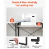 VEVOR Sewing Table, Multipurpose Sewing Machine Table with Foldable Side Shelf, Adjustable Shelf, Steel Legs, Computer Desk for Home, Fashion Studio, Art Studio, Educational Institution, White
