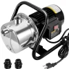 VEVOR Shallow Well Pump, 1.1 HP 115V, 978 GPH 131 ft Height, 40psi Max Pressure, Portable Stainless Steel Sprinkler Booster Jet Pumps for Garden Lawn Irrigation system, Lake Fountain, Water Transfer