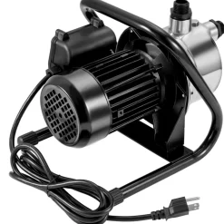 VEVOR Shallow Well Pump, 1.5 HP 115V, 1200 GPH 164 ft Height, 87 psi Max Pressure, Portable Stainless Steel Sprinkler Booster Jet Pumps for Garden Lawn Irrigation system, Lake Fountain, Water Transfer