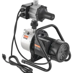 VEVOR Shallow Well Pump, 1HP 115V, 1200 GPH 145 ft Head, Portable Stainless Steel Sprinkler Booster Jet Pumps with Automatic Controller for Garden Lawn Irrigation system, Water Transfer