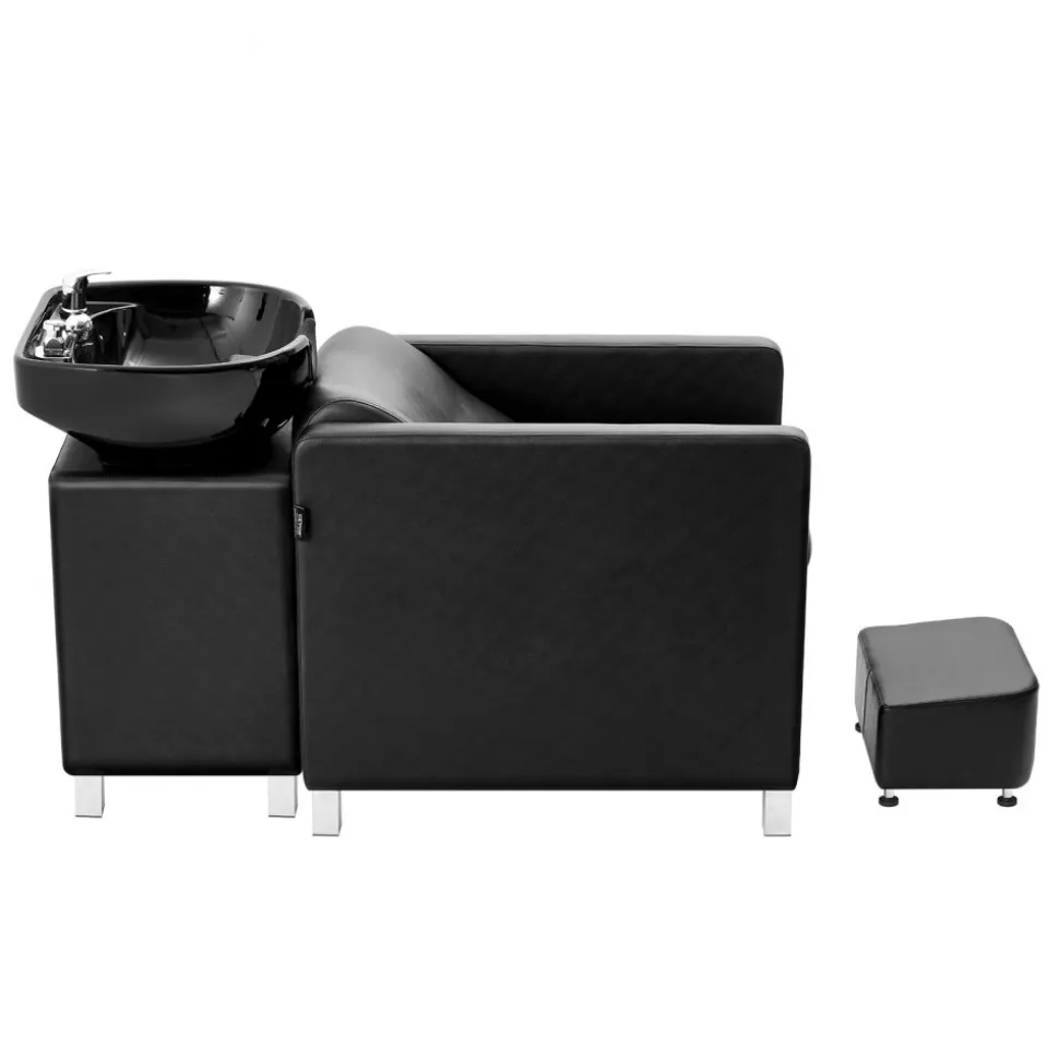 VEVOR Shampoo Backwash Chair, 661.4LBS Loading Salon & Spa Hair Washing Station, Backwash Barber Shampoo Bowl and Chair, Beauty Spa Massage Hairdressing Equipment with Wide Footrest and Ceramic Bowl