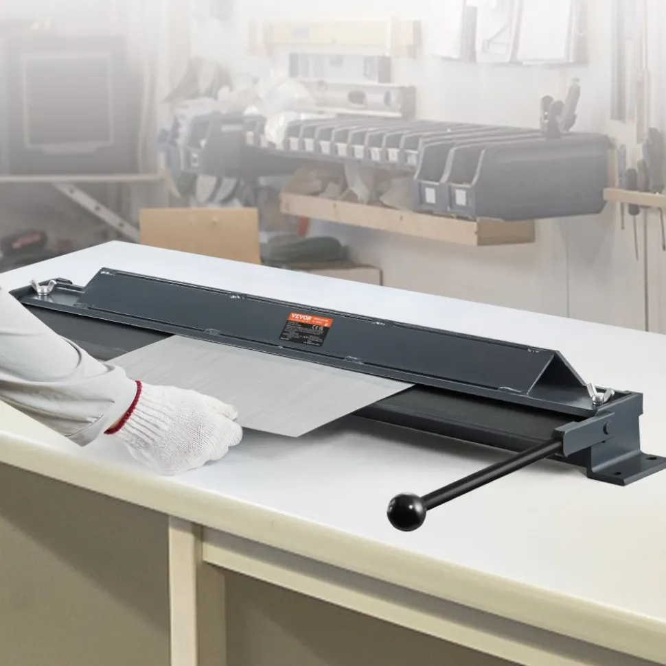 VEVOR Sheet Metal Brake 36-Inch Sheet Metal Bending Brake Bender 0-130° Portable, 20 Gauge Low Carbon Steel 14 Gauge Aluminum Capacity, Adjustable Angle, Extended Handle, Furnace Pipeline Systems