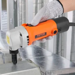 VEVOR Sheet Metal Nibbler, 550W Powerful 2200 RPM High Speed, 360 Degree Rotation Electric Nibbler Metal Cutter, Straight Curve and Circle Cutting for Stainless Steel, Aluminum, Plastic, Wood Board
