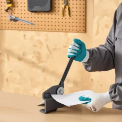 VEVOR Sheet Metal Shear, Throatless Rotary Hand Shear, 16 Gauge Mild Steel Sheet Cutter with 0.06 in Capacity, with Solid Construction, Mounting Type, for Cutting Steel, Copper, Rebar, and Aluminum