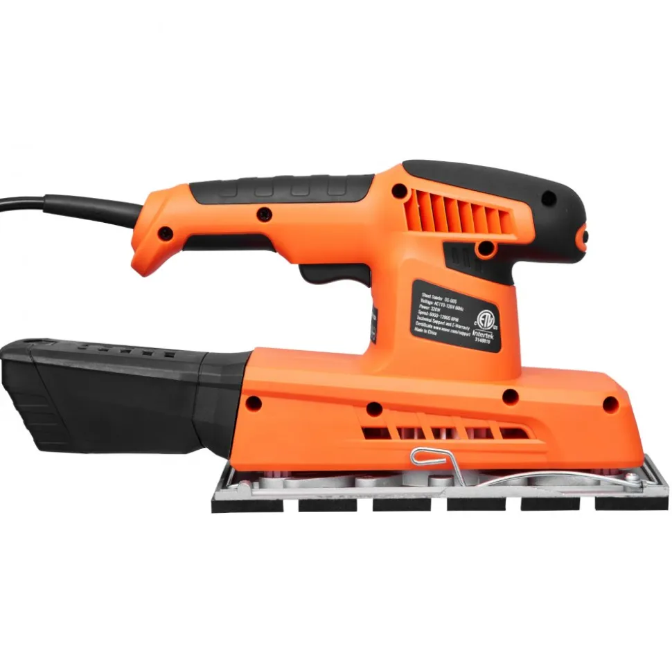 VEVOR Sheet Sander, 1/2 Sheet 2.5A Electric Sander for Woodworking, Max. 12000RPM Variable Speed Sheet Finishing Sander with Sandpaper and Dust Box for Wood Polishing Sanding
