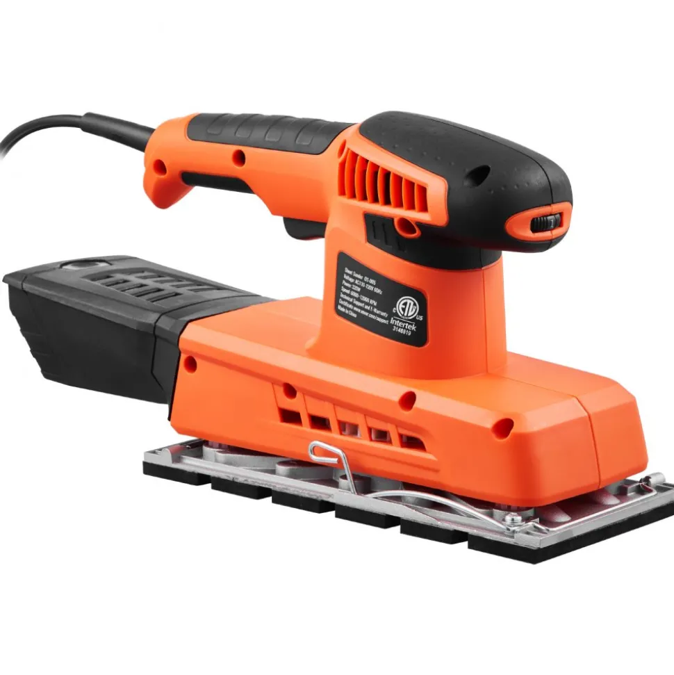 VEVOR Sheet Sander, 1/2 Sheet 2.5A Electric Sander for Woodworking, Max. 12000RPM Variable Speed Sheet Finishing Sander with Sandpaper and Dust Box for Wood Polishing Sanding