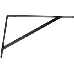 VEVOR Shelf Bracket, 18 x 12 in 12 Pcs, Heavy Duty Floating Shelf Brackets, Brackets for Shelves, 3mm Thick Matte Black Triangle Shelf Bracket,Steel Shelving Brackets with 160 lbs Load Capacity