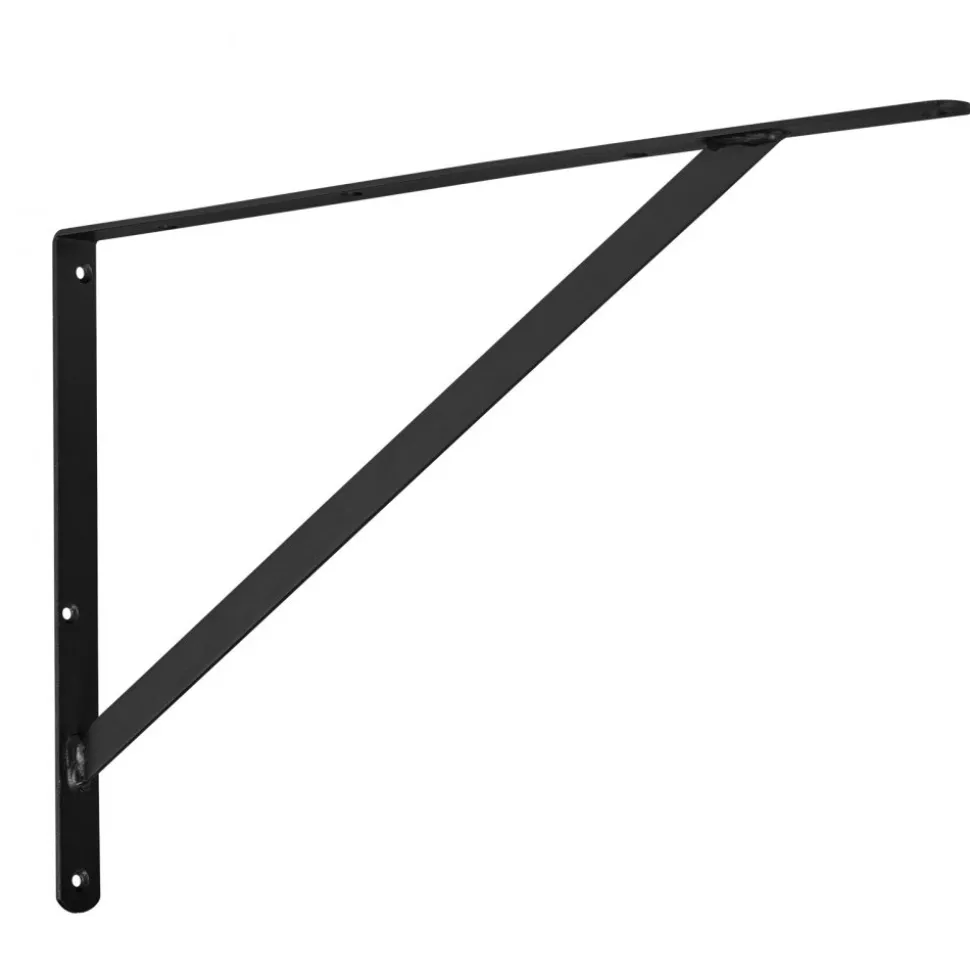 VEVOR Shelf Bracket, 12 x 8 in 10 Pcs, Heavy Duty Floating Shelf Brackets, Brackets for Shelves, 3mm Thick Matte Black Triangle Shelf Bracket,Steel Shelving Brackets with 160 lbs Load Capacity