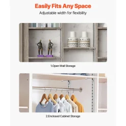 VEVOR Shelf Pilaster, 72.7-inch 20 Pack, Adjustable Shelf Brackets Steel Mortise Mount Pilaster Strip Standards with 140 Screws, Suitable for Wall Shelving System Cabinet Closet Organization