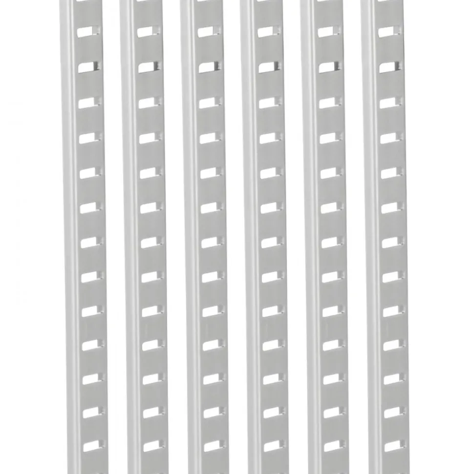 VEVOR Shelf Pilaster, 36.3-inch 8 Pack, Adjustable Shelf Brackets Steel Mortise Mount Pilaster Strip Standards with 32 Screws, Suitable for Wall Shelving System Cabinet Closet Organization