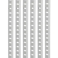 VEVOR Shelf Pilaster, 36.3-inch 6 Pack, Adjustable Shelf Brackets Steel Mortise Mount Pilaster Strip Standards with 24 Screws, Suitable for Wall Shelving System Cabinet Closet Organization