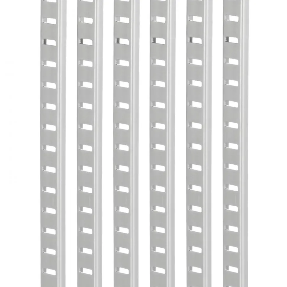 VEVOR Shelf Pilaster, 36.3-inch 6 Pack, Adjustable Shelf Brackets Steel Mortise Mount Pilaster Strip Standards with 24 Screws, Suitable for Wall Shelving System Cabinet Closet Organization
