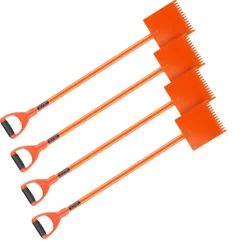 VEVOR Shingle Shovel 4 Pack, D-Grip Handle Shingle Roof Ripper, High Hardness 45# Steel & Lightweight Easy Tearing Off Roofing & Nails Tool, ideal for Commercial and Residential Use,Orange