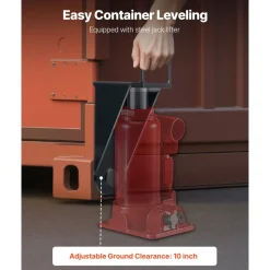 VEVOR Shipping Container Jack Lug with U-Shaped Handle, 1-Pack, Storage Leveler Booster Withstands Sun & Rain, Heavy Duty Container Jack Lug for Shipping Industry, Logistics, Warehouse Management