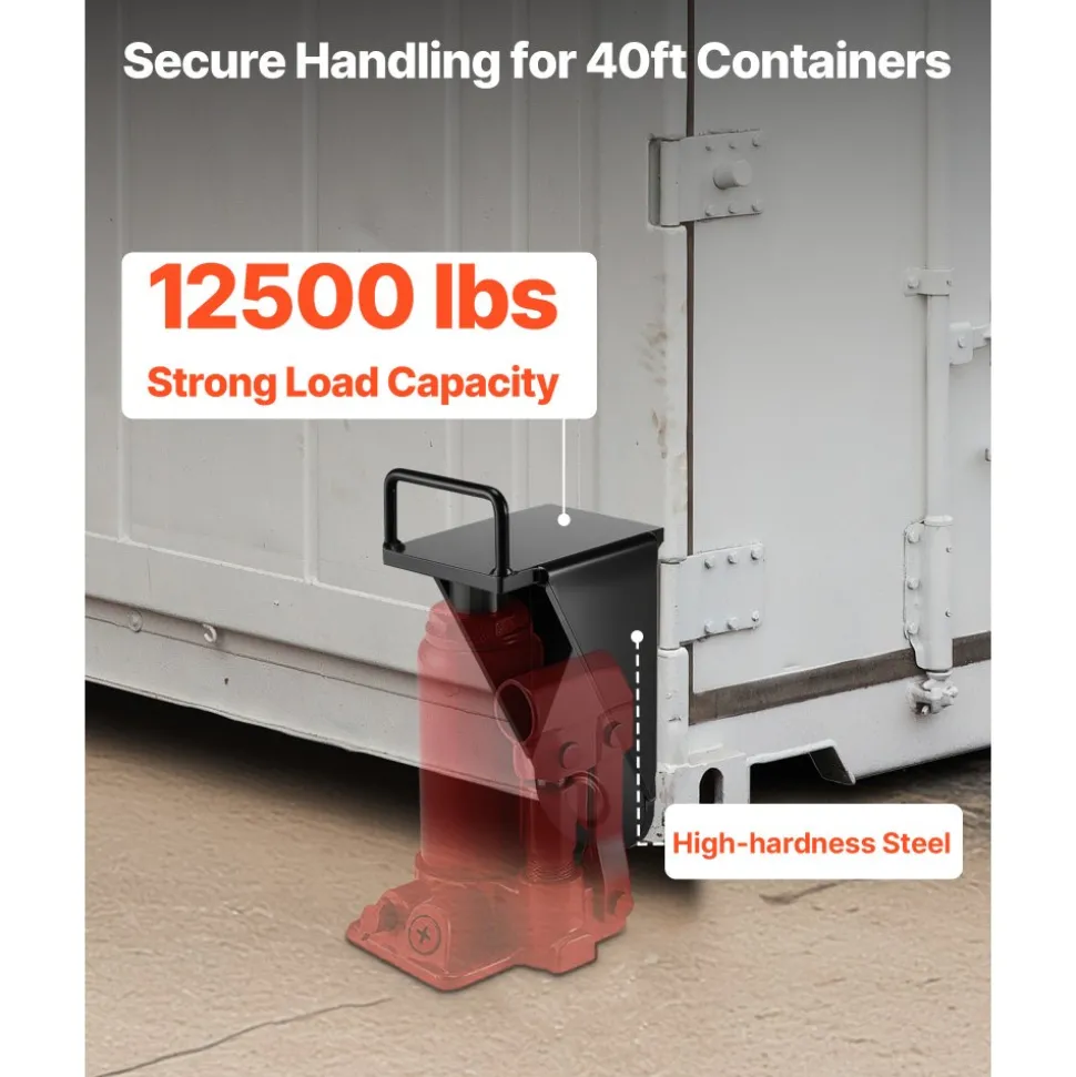 VEVOR Shipping Container Jack Lug with U-Shaped Handle, 1-Pack, Storage Leveler Booster Withstands Sun & Rain, Heavy Duty Container Jack Lug for Shipping Industry, Logistics, Warehouse Management