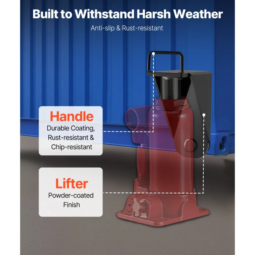 VEVOR Shipping Container Jack Lug with U-Shaped Handle, 1-Pack, Storage Leveler Booster Withstands Sun & Rain, Heavy Duty Container Jack Lug for Shipping Industry, Logistics, Warehouse Management
