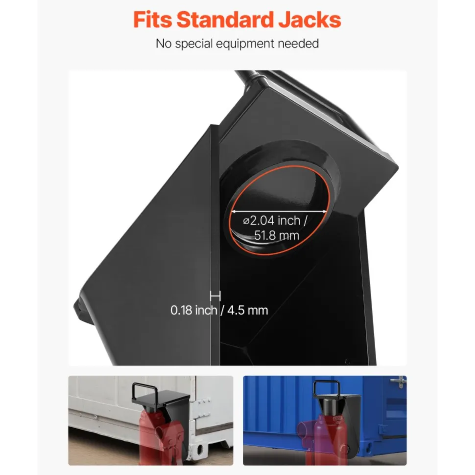 VEVOR Shipping Container Jack Lug with U-Shaped Handle, 1-Pack, Storage Leveler Booster Withstands Sun & Rain, Heavy Duty Container Jack Lug for Shipping Industry, Logistics, Warehouse Management
