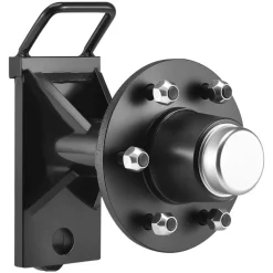 VEVOR Shipping Container Wheels 6-Lug Wheels Kit, Heavy Duty Shipping Container Axle with Ratchet Tie Down-Moves 20 ft - 40 ft, Secure Transport for Dock, Warehouse, Construction Site, Black