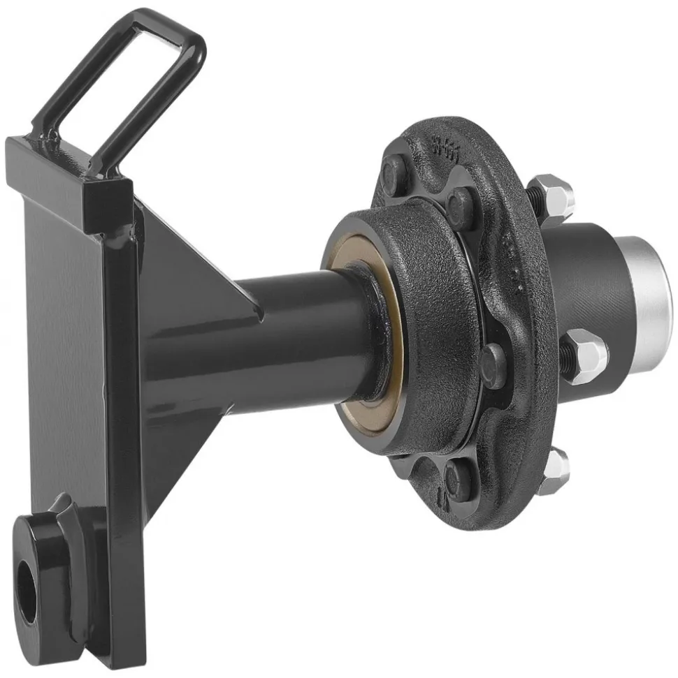 VEVOR Shipping Container Wheels 6-Lug Wheels Kit, Heavy Duty Shipping Container Axle with Ratchet Tie Down-Moves 20 ft - 40 ft, Secure Transport for Dock, Warehouse, Construction Site, Black