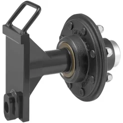 VEVOR Shipping Container Wheels 8-Lug Wheels Kit, Heavy Duty Shipping Container Axle with Ratchet Tie Down-Moves 20 ft - 40 ft, Secure Transport for Dock, Warehouse, Construction Site, Black