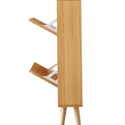 VEVOR Shoe Cabinet with 2 Flip Drawers, Shoe Storage Cabinet for Entryway, Free Standing Shoe Storage Organizer with Rattan Doors for Heels, Boots, Slippers in Hallway, Living Room