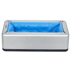VEVOR Shoe Cover Dispenser, Automatic Shoe Covers Dispenser with 100 Pcs of Non-Slip Disposable Shoes Covers, Fits Size Up to US 11, for Home, Office, Lab, Factory, Hospital, Indoor Use, Silver