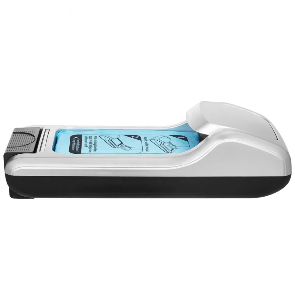 VEVOR Shoe Cover Dispenser, Automatic Shoe Film Machine with 1 Roll (600 Pcs) of Non-Slip Disposable Sole Membrane, Fits Size Up to US 11, for Home, Office, Lab, Factory, Hospital, Indoor Use, Silver