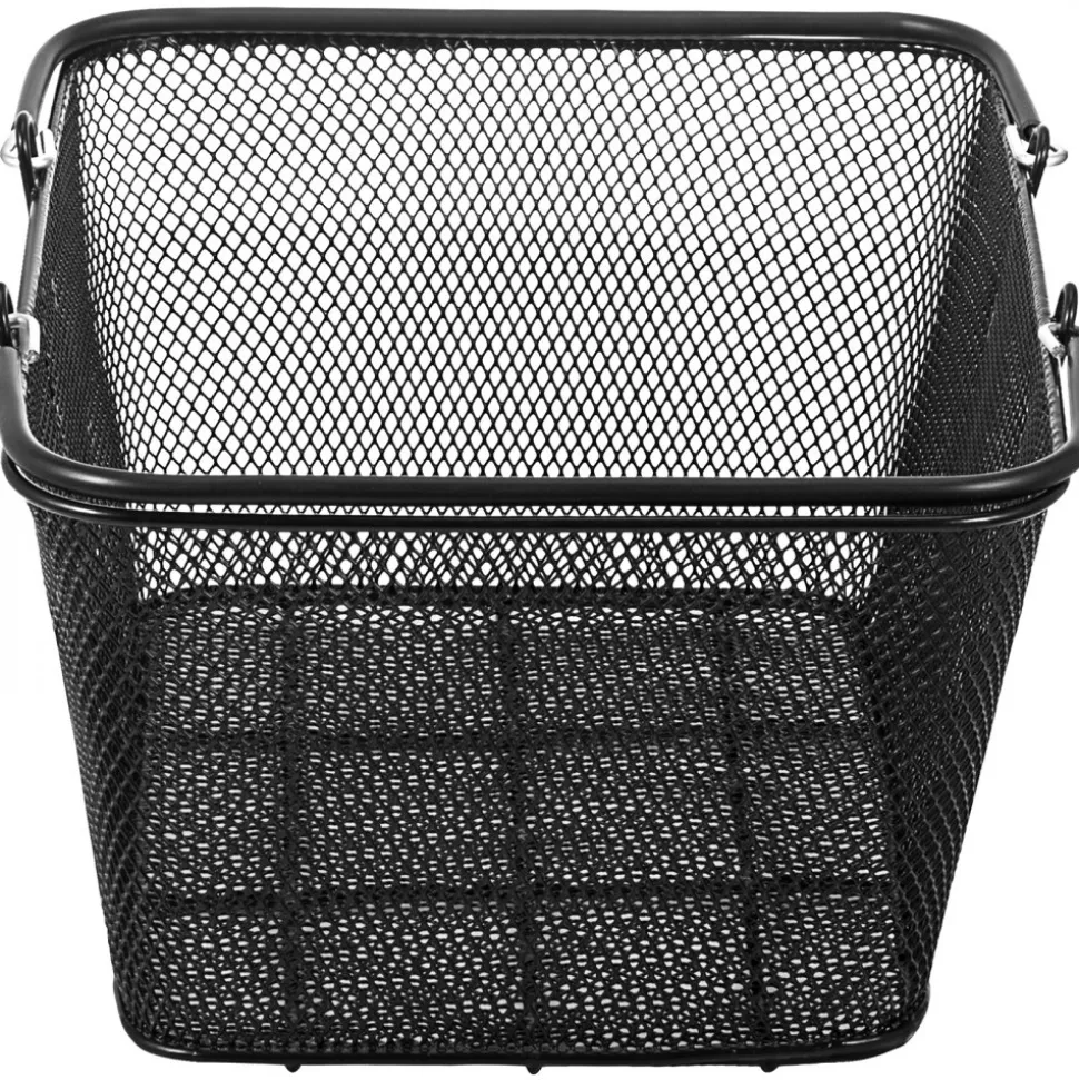 VEVOR Shopping Baskets with Handles, 12PCS, Black Metal Shopping Basket, Portable Wire Shopping Basket, Black Wire Mesh shopping Basket Set for Supermarkets, Retail Stores, Grocery Shopping, Black