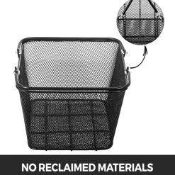 VEVOR Shopping Baskets with Handles, 12PCS, Black Metal Shopping Basket, Portable Wire Shopping Basket, Black Wire Mesh shopping Basket Set for Supermarkets, Retail Stores, Grocery Shopping, Black