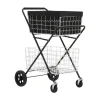VEVOR Shopping Cart 2-Tier with Wheels Foldable for Grocery 88lbs Capacity, Heavy Duty Utility Cart with 2 Detachable Storage Baskets, 360° Rolling Swivel Wheels, for Groceries, Warehouse, Supermarket