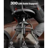 VEVOR Shop Stool with Backrest, Pneumatic Garage Seat/Work Stool with 300 lbs Capacity, Adjustable Height Roller Creeper Seat, 360° Swivel Padded Workshop Stool, for Garage, Shop & Auto Repair, Black