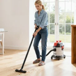 VEVOR Shop Vac, 5.8 Gallon Wet Dry Shop Vacuum, 4 Peak HP with One-Button Self-Cleaning, Dual-Filter, 900W Input Power, 1.25in x 7ft Hose, 9.8ft Cord, Metal Tank for Jobsite, Workshop, Garage, Home