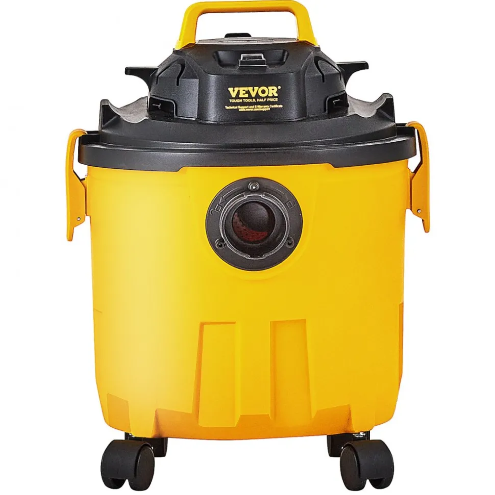 VEVOR Shop Vacuum Wet And Dry, 5 Gallon 6 Peak HP Wet/Dry Vac, Powerful Suction with Blower Function with Attachments 2-in-1 Crevice Nozzle, Small Shop Vac Perfect for Carpet Debris, Pet Hair, Car