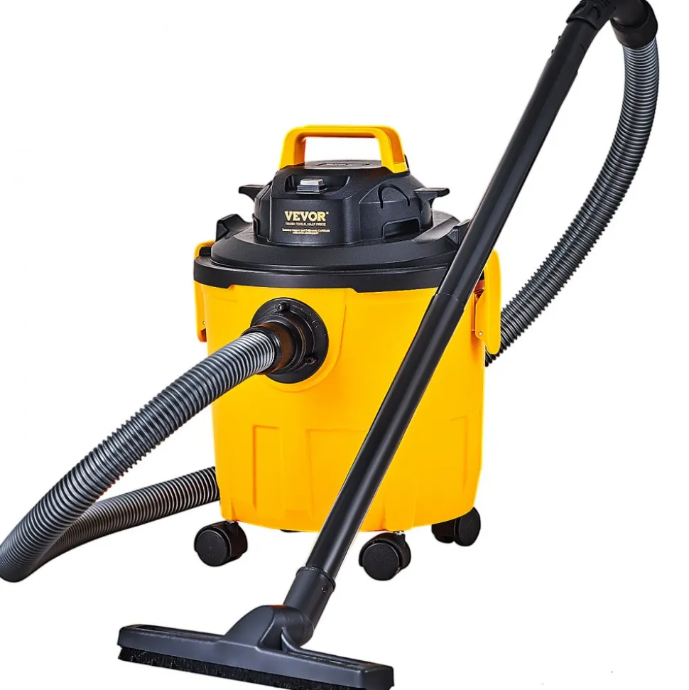 VEVOR Shop Vacuum Wet And Dry, 5 Gallon 6 Peak HP Wet/Dry Vac, Powerful Suction with Blower Function with Attachments 2-in-1 Crevice Nozzle, Small Shop Vac Perfect for Carpet Debris, Pet Hair, Car