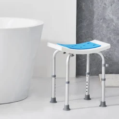 VEVOR Shower Chair, Adjustable Height Shower Stool, Shower Seat for Inside Shower or Tub, Non-Slip Bench Bathtub Stool Seat for Elderly Disabled Handicap, 350 LBS Capacity