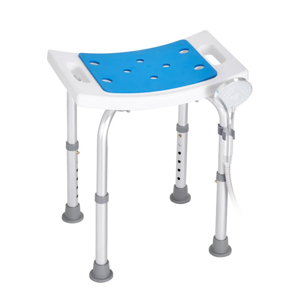 VEVOR Shower Chair, Adjustable Height Shower Stool, Shower Seat for Inside Shower or Tub, Non-Slip Bench Bathtub Stool Seat for Elderly Disabled Handicap, 350 LBS Capacity