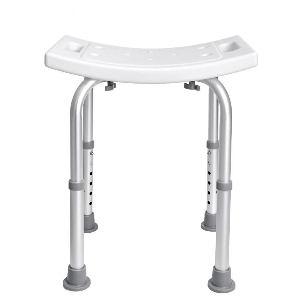 VEVOR Shower Chair, Adjustable Height Shower Stool with Built-in Handles, Shower Seat for Inside Shower or Tub, Non-Slip Bench Bathtub Stool Seat for Elderly Disabled Handicap, 158.8 kg Capacity