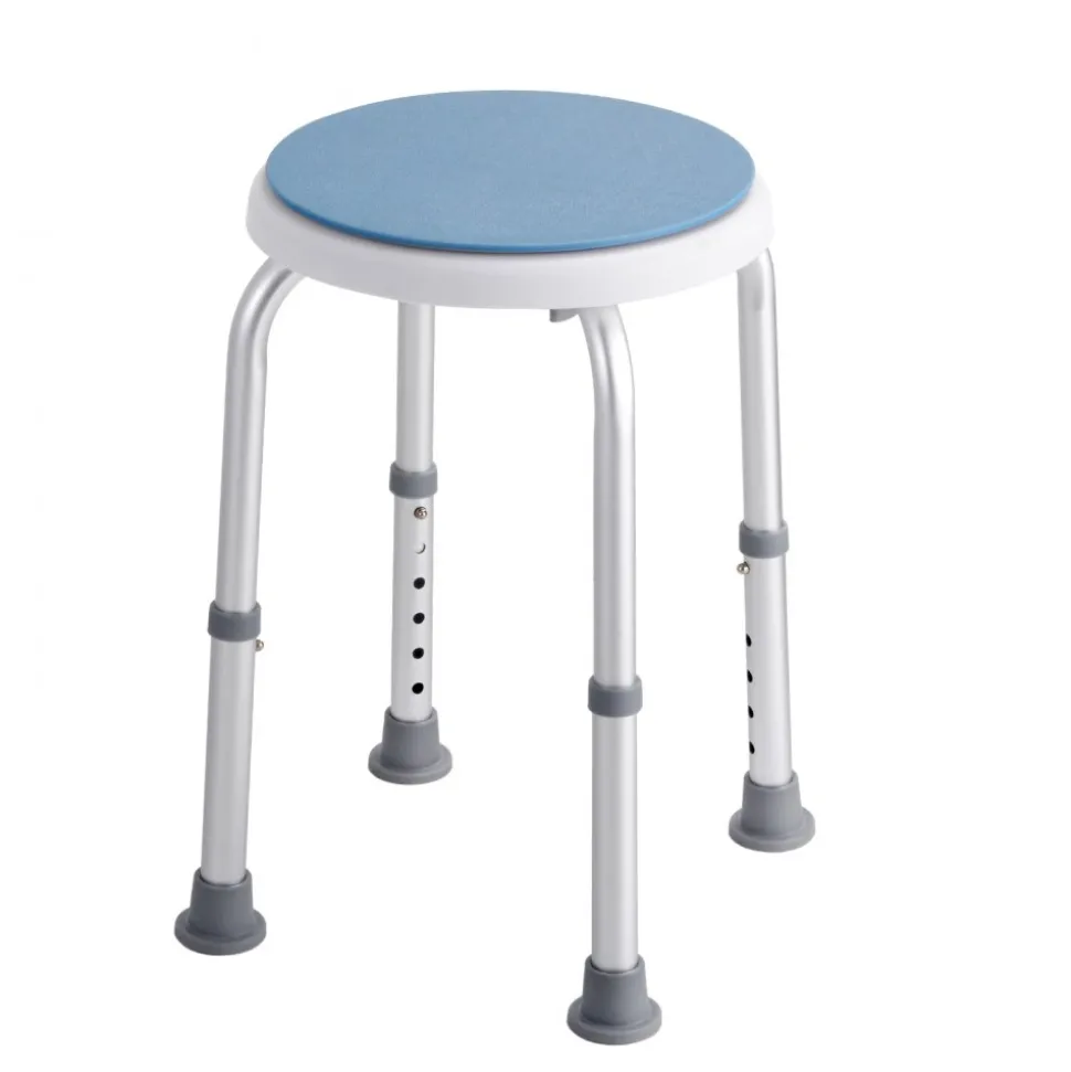 VEVOR Shower Chair for Inside Shower, 360 Degree Swivel Shower Seat, Adjustable Height Shower Stool, Non-Slip Bench Bathtub Seat Stool for Elderly Disabled Adults Handicap, 300 lbs Capacity