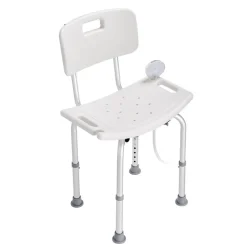 VEVOR Shower Chair, Shower Seat with Back, Adjustable Height Shower Stool, Shower Chair for Inside Shower Bathtub, Non-slip Bathroom Bench Bath Chair for Elderly Disabled Handicap, 350 lbs Capacity