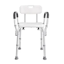 VEVOR Shower Chair, Shower Seat with Back, Adjustable Height Shower Stool, Shower Chair for Inside Shower Bathtub, Non-slip Bathroom Bench Bath Chair for Elderly Disabled Handicap, 350 LBS Capacity