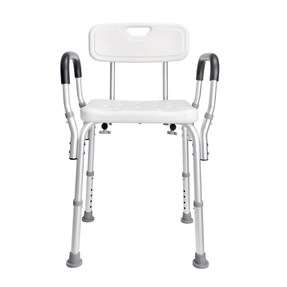 VEVOR Shower Chair, Shower Seat with Back, Adjustable Height Shower Stool, Shower Chair for Inside Shower Bathtub, Non-slip Bathroom Bench Bath Chair for Elderly Disabled Handicap, 350 LBS Capacity